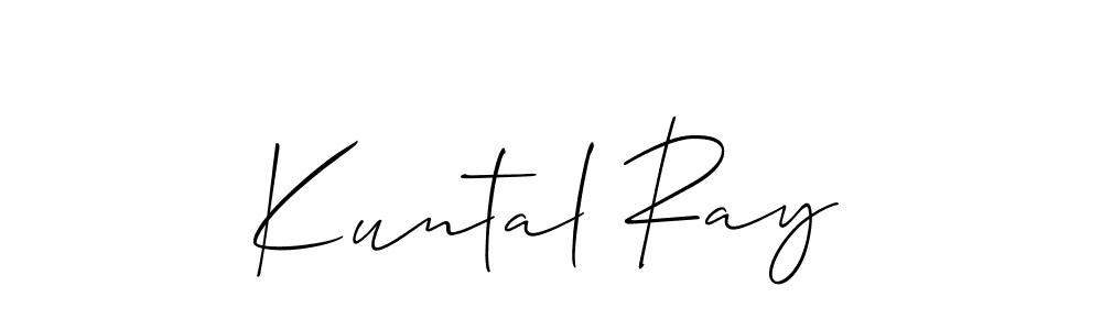 Similarly Allison_Script is the best handwritten signature design. Signature creator online .You can use it as an online autograph creator for name Kuntal Ray. Kuntal Ray signature style 2 images and pictures png