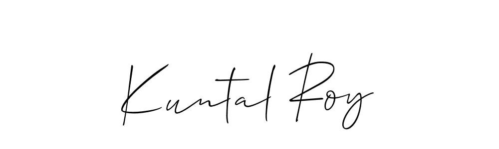 Make a beautiful signature design for name Kuntal Roy. With this signature (Allison_Script) style, you can create a handwritten signature for free. Kuntal Roy signature style 2 images and pictures png