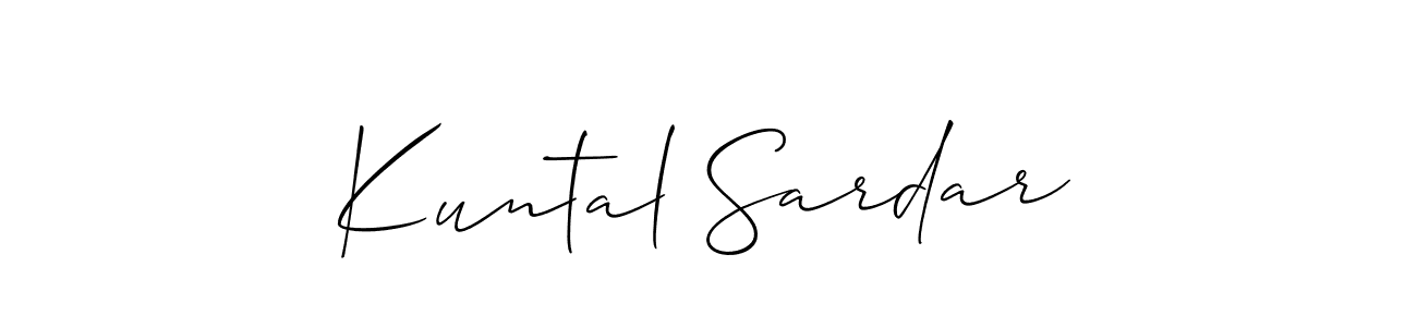 Allison_Script is a professional signature style that is perfect for those who want to add a touch of class to their signature. It is also a great choice for those who want to make their signature more unique. Get Kuntal Sardar name to fancy signature for free. Kuntal Sardar signature style 2 images and pictures png