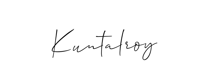 You should practise on your own different ways (Allison_Script) to write your name (Kuntalroy) in signature. don't let someone else do it for you. Kuntalroy signature style 2 images and pictures png