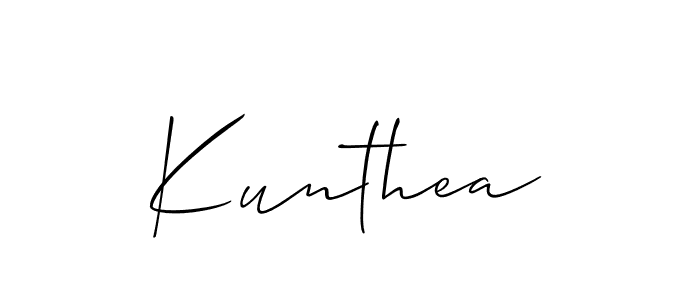 How to make Kunthea name signature. Use Allison_Script style for creating short signs online. This is the latest handwritten sign. Kunthea signature style 2 images and pictures png