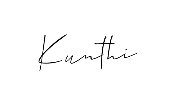 The best way (Allison_Script) to make a short signature is to pick only two or three words in your name. The name Kunthi include a total of six letters. For converting this name. Kunthi signature style 2 images and pictures png