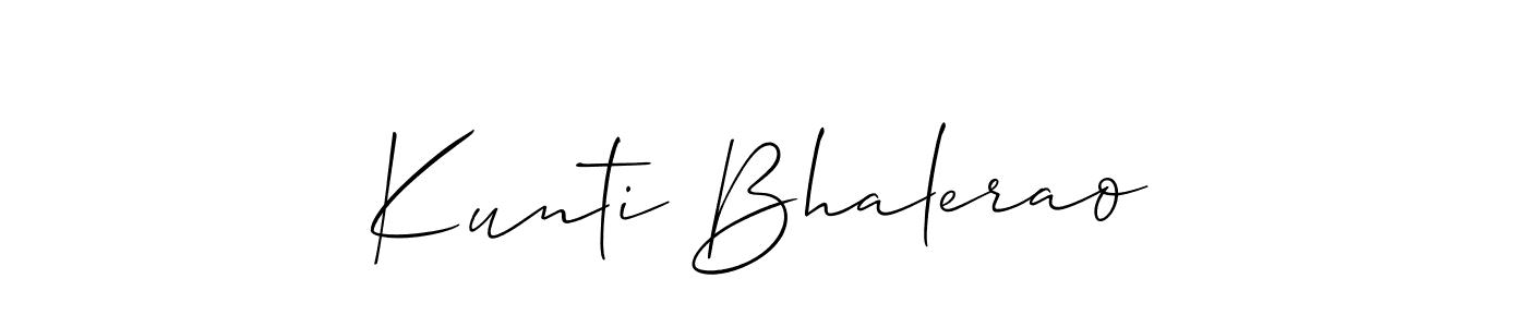 Similarly Allison_Script is the best handwritten signature design. Signature creator online .You can use it as an online autograph creator for name Kunti Bhalerao. Kunti Bhalerao signature style 2 images and pictures png