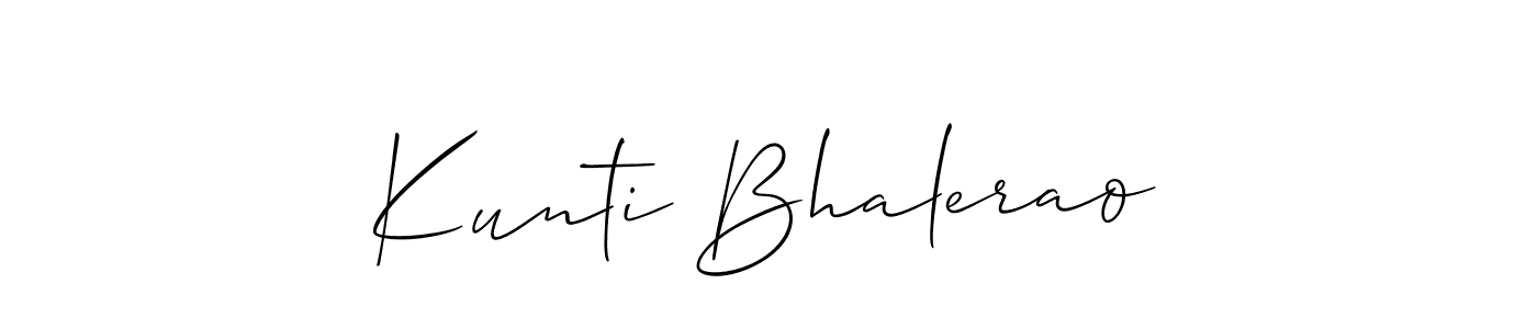 if you are searching for the best signature style for your name Kunti Bhalerao. so please give up your signature search. here we have designed multiple signature styles  using Allison_Script. Kunti Bhalerao signature style 2 images and pictures png