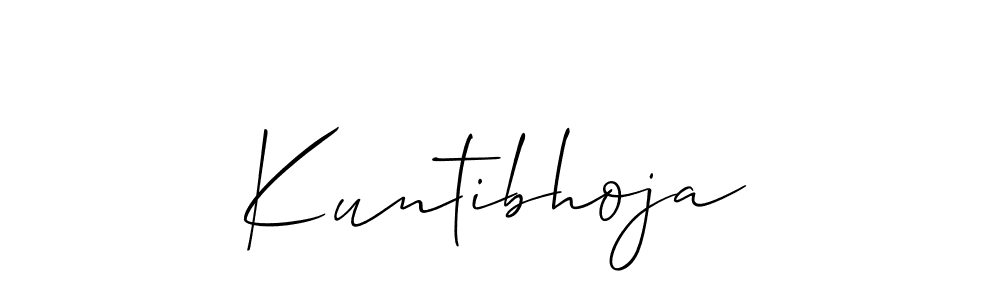 Create a beautiful signature design for name Kuntibhoja. With this signature (Allison_Script) fonts, you can make a handwritten signature for free. Kuntibhoja signature style 2 images and pictures png