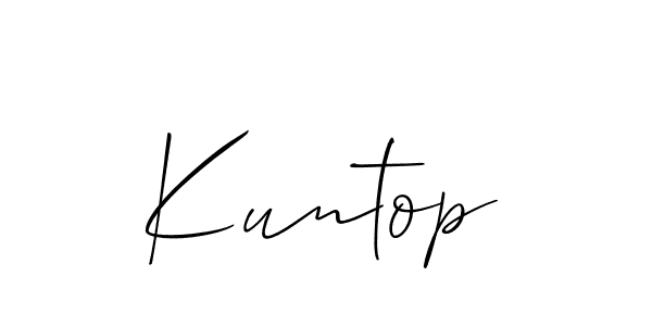 Make a beautiful signature design for name Kuntop. Use this online signature maker to create a handwritten signature for free. Kuntop signature style 2 images and pictures png