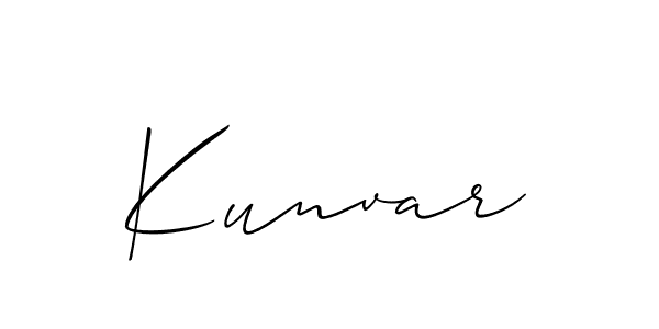 Also we have Kunvar name is the best signature style. Create professional handwritten signature collection using Allison_Script autograph style. Kunvar signature style 2 images and pictures png