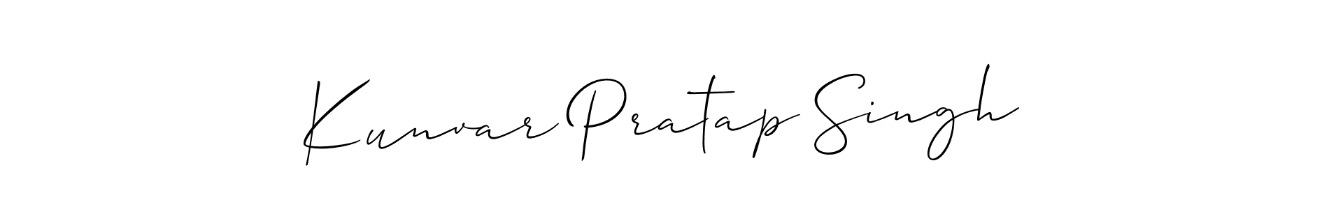 You should practise on your own different ways (Allison_Script) to write your name (Kunvar Pratap Singh) in signature. don't let someone else do it for you. Kunvar Pratap Singh signature style 2 images and pictures png