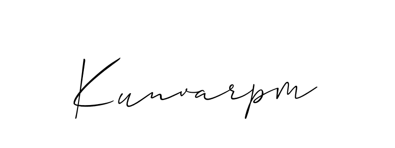 Kunvarpm stylish signature style. Best Handwritten Sign (Allison_Script) for my name. Handwritten Signature Collection Ideas for my name Kunvarpm. Kunvarpm signature style 2 images and pictures png