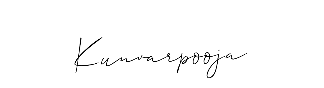 How to Draw Kunvarpooja signature style? Allison_Script is a latest design signature styles for name Kunvarpooja. Kunvarpooja signature style 2 images and pictures png