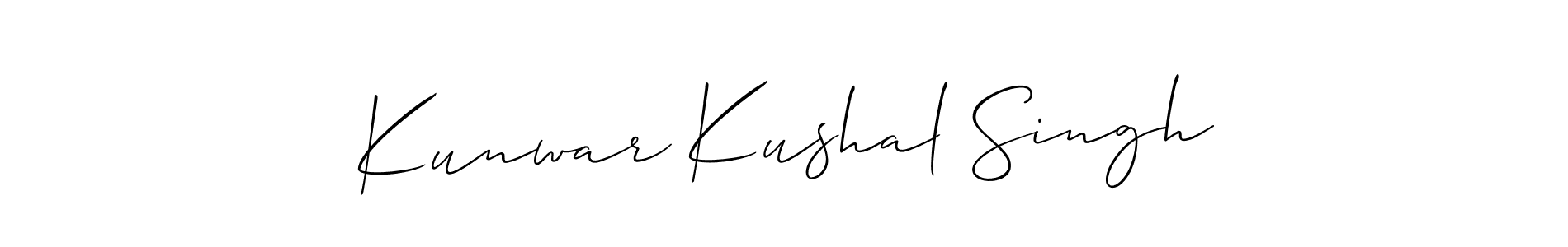 How to make Kunwar Kushal Singh signature? Allison_Script is a professional autograph style. Create handwritten signature for Kunwar Kushal Singh name. Kunwar Kushal Singh signature style 2 images and pictures png