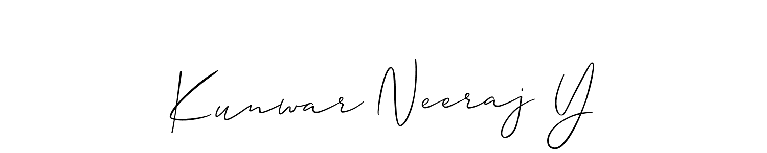 Similarly Allison_Script is the best handwritten signature design. Signature creator online .You can use it as an online autograph creator for name Kunwar Neeraj Y. Kunwar Neeraj Y signature style 2 images and pictures png