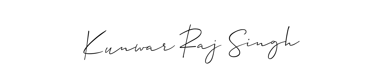 Allison_Script is a professional signature style that is perfect for those who want to add a touch of class to their signature. It is also a great choice for those who want to make their signature more unique. Get Kunwar Raj Singh name to fancy signature for free. Kunwar Raj Singh signature style 2 images and pictures png
