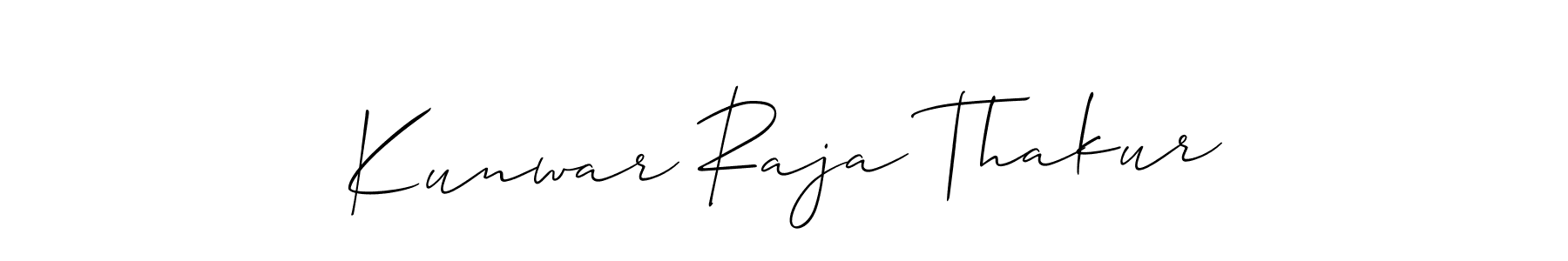 Also we have Kunwar Raja Thakur name is the best signature style. Create professional handwritten signature collection using Allison_Script autograph style. Kunwar Raja Thakur signature style 2 images and pictures png