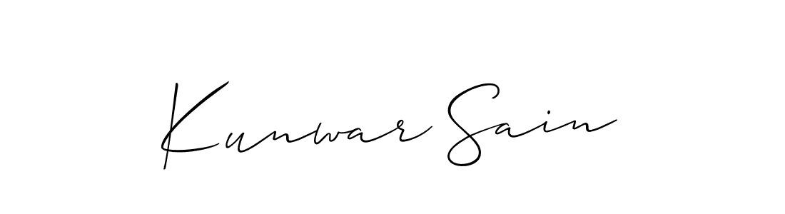 Best and Professional Signature Style for Kunwar Sain. Allison_Script Best Signature Style Collection. Kunwar Sain signature style 2 images and pictures png