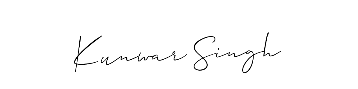 The best way (Allison_Script) to make a short signature is to pick only two or three words in your name. The name Kunwar Singh include a total of six letters. For converting this name. Kunwar Singh signature style 2 images and pictures png