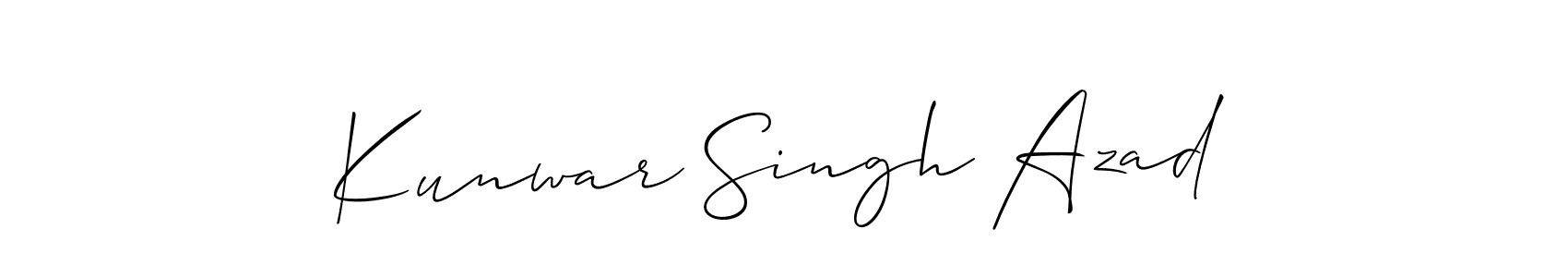 Use a signature maker to create a handwritten signature online. With this signature software, you can design (Allison_Script) your own signature for name Kunwar Singh Azad. Kunwar Singh Azad signature style 2 images and pictures png