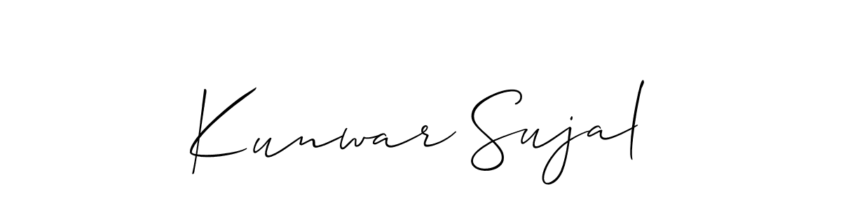 How to make Kunwar Sujal signature? Allison_Script is a professional autograph style. Create handwritten signature for Kunwar Sujal name. Kunwar Sujal signature style 2 images and pictures png