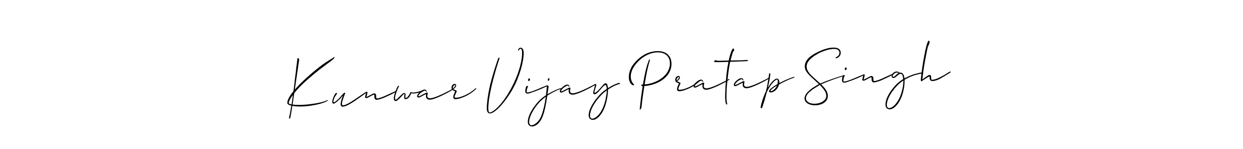 How to make Kunwar Vijay Pratap Singh signature? Allison_Script is a professional autograph style. Create handwritten signature for Kunwar Vijay Pratap Singh name. Kunwar Vijay Pratap Singh signature style 2 images and pictures png