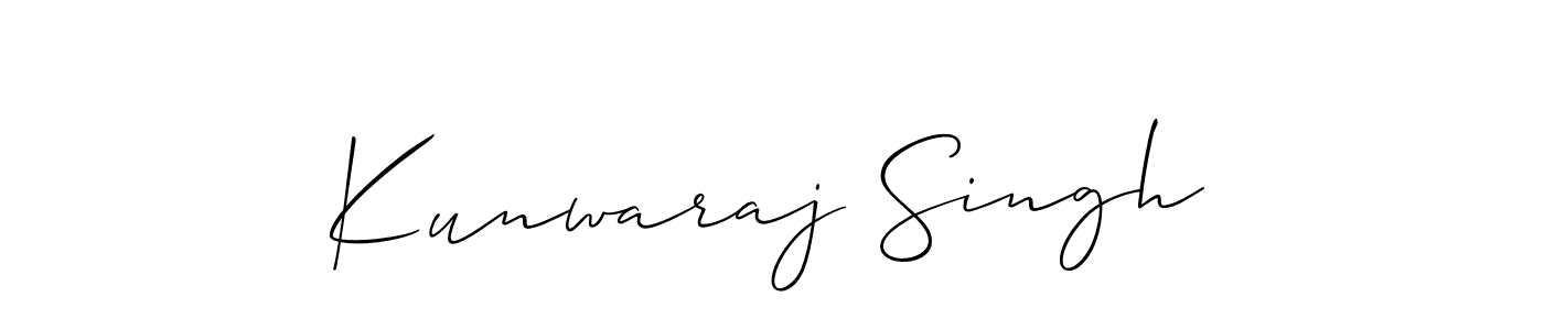 How to make Kunwaraj Singh signature? Allison_Script is a professional autograph style. Create handwritten signature for Kunwaraj Singh name. Kunwaraj Singh signature style 2 images and pictures png