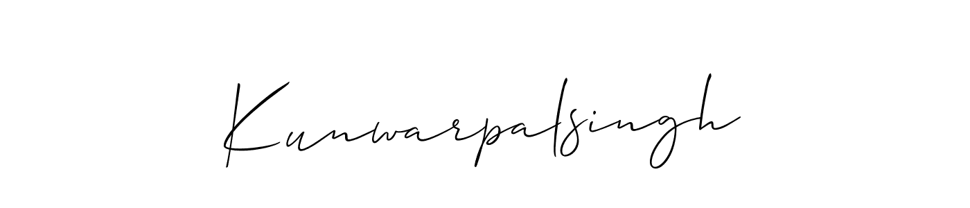 Use a signature maker to create a handwritten signature online. With this signature software, you can design (Allison_Script) your own signature for name Kunwarpalsingh. Kunwarpalsingh signature style 2 images and pictures png
