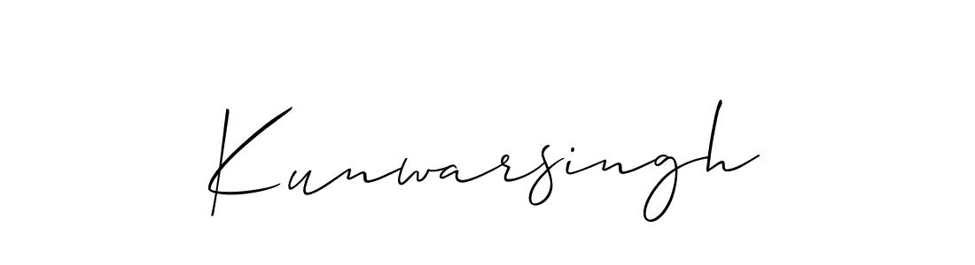 Make a beautiful signature design for name Kunwarsingh. With this signature (Allison_Script) style, you can create a handwritten signature for free. Kunwarsingh signature style 2 images and pictures png