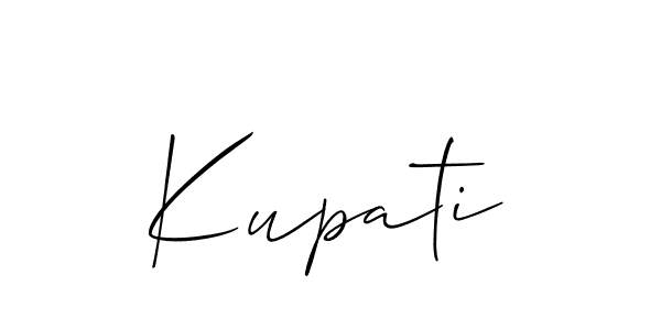 Design your own signature with our free online signature maker. With this signature software, you can create a handwritten (Allison_Script) signature for name Kupati. Kupati signature style 2 images and pictures png