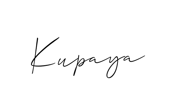 if you are searching for the best signature style for your name Kupaya. so please give up your signature search. here we have designed multiple signature styles  using Allison_Script. Kupaya signature style 2 images and pictures png