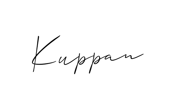 It looks lik you need a new signature style for name Kuppan. Design unique handwritten (Allison_Script) signature with our free signature maker in just a few clicks. Kuppan signature style 2 images and pictures png