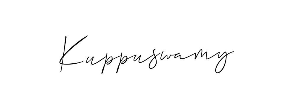 Make a beautiful signature design for name Kuppuswamy. With this signature (Allison_Script) style, you can create a handwritten signature for free. Kuppuswamy signature style 2 images and pictures png