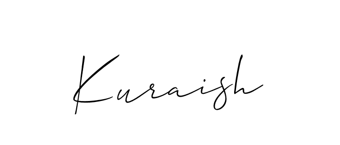 Allison_Script is a professional signature style that is perfect for those who want to add a touch of class to their signature. It is also a great choice for those who want to make their signature more unique. Get Kuraish name to fancy signature for free. Kuraish signature style 2 images and pictures png