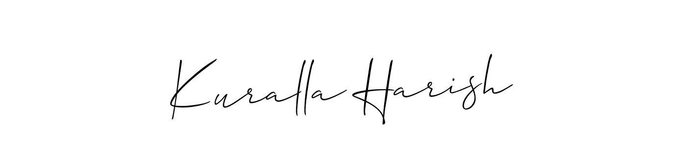 Best and Professional Signature Style for Kuralla Harish. Allison_Script Best Signature Style Collection. Kuralla Harish signature style 2 images and pictures png