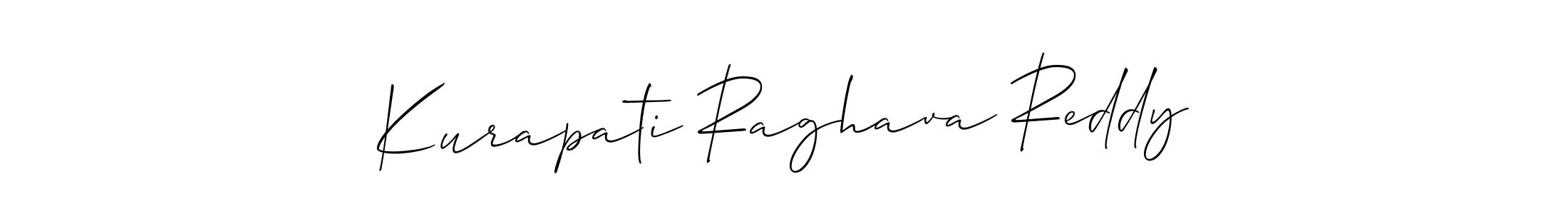 Allison_Script is a professional signature style that is perfect for those who want to add a touch of class to their signature. It is also a great choice for those who want to make their signature more unique. Get Kurapati Raghava Reddy name to fancy signature for free. Kurapati Raghava Reddy signature style 2 images and pictures png