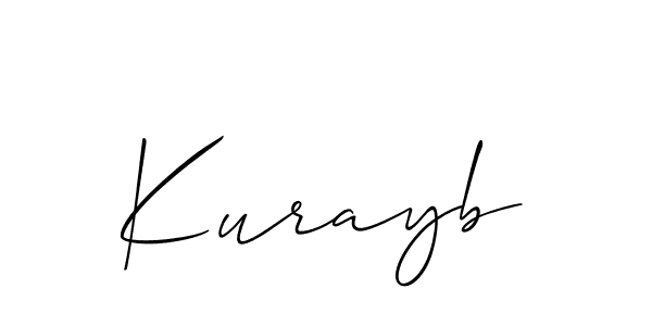 Best and Professional Signature Style for Kurayb. Allison_Script Best Signature Style Collection. Kurayb signature style 2 images and pictures png