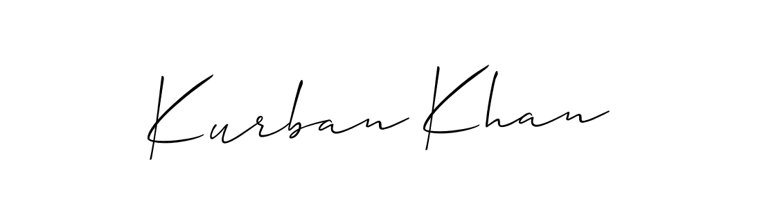 Use a signature maker to create a handwritten signature online. With this signature software, you can design (Allison_Script) your own signature for name Kurban Khan. Kurban Khan signature style 2 images and pictures png