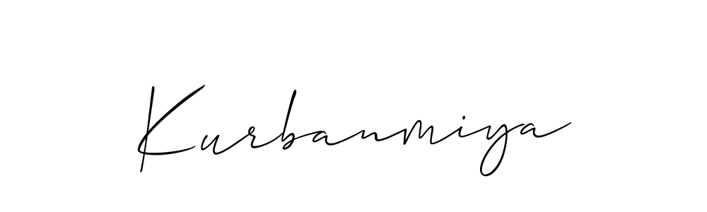 You should practise on your own different ways (Allison_Script) to write your name (Kurbanmiya) in signature. don't let someone else do it for you. Kurbanmiya signature style 2 images and pictures png