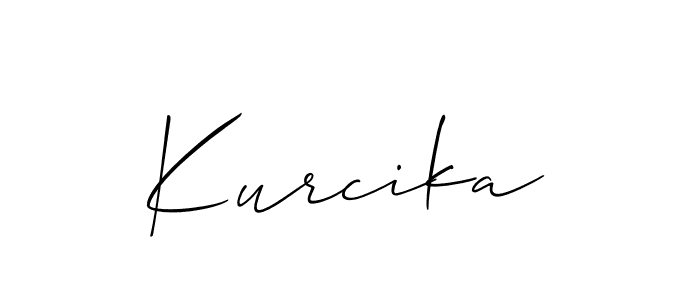 Allison_Script is a professional signature style that is perfect for those who want to add a touch of class to their signature. It is also a great choice for those who want to make their signature more unique. Get Kurcika name to fancy signature for free. Kurcika signature style 2 images and pictures png