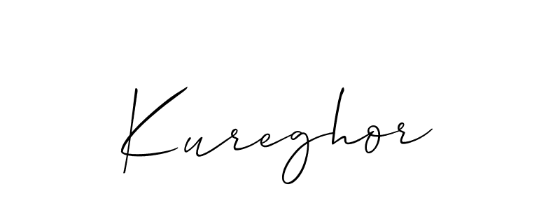 Also we have Kureghor name is the best signature style. Create professional handwritten signature collection using Allison_Script autograph style. Kureghor signature style 2 images and pictures png