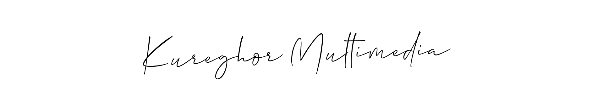 Make a beautiful signature design for name Kureghor Multimedia. With this signature (Allison_Script) style, you can create a handwritten signature for free. Kureghor Multimedia signature style 2 images and pictures png