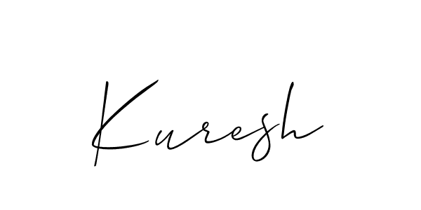 Allison_Script is a professional signature style that is perfect for those who want to add a touch of class to their signature. It is also a great choice for those who want to make their signature more unique. Get Kuresh name to fancy signature for free. Kuresh signature style 2 images and pictures png