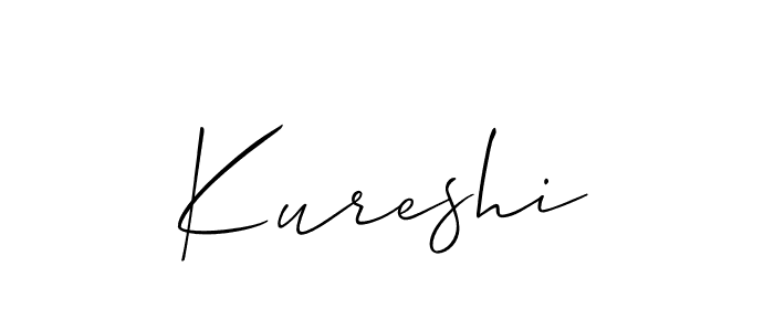 Design your own signature with our free online signature maker. With this signature software, you can create a handwritten (Allison_Script) signature for name Kureshi. Kureshi signature style 2 images and pictures png