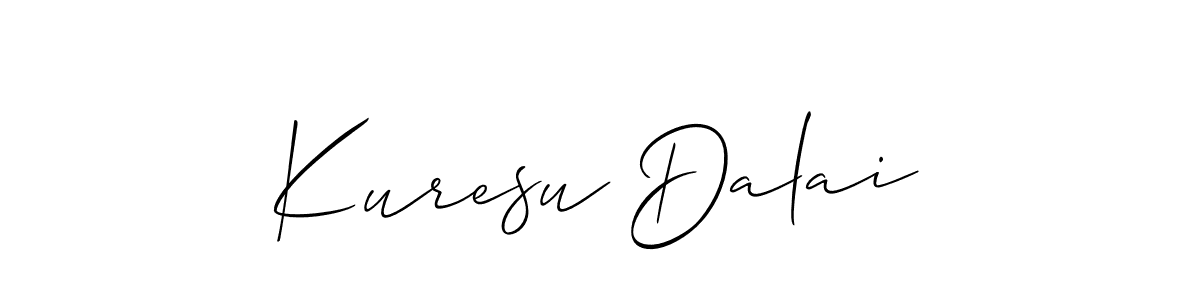 Create a beautiful signature design for name Kuresu Dalai. With this signature (Allison_Script) fonts, you can make a handwritten signature for free. Kuresu Dalai signature style 2 images and pictures png