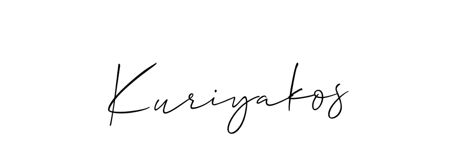 How to make Kuriyakos signature? Allison_Script is a professional autograph style. Create handwritten signature for Kuriyakos name. Kuriyakos signature style 2 images and pictures png