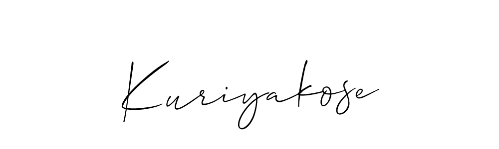 Also we have Kuriyakose name is the best signature style. Create professional handwritten signature collection using Allison_Script autograph style. Kuriyakose signature style 2 images and pictures png