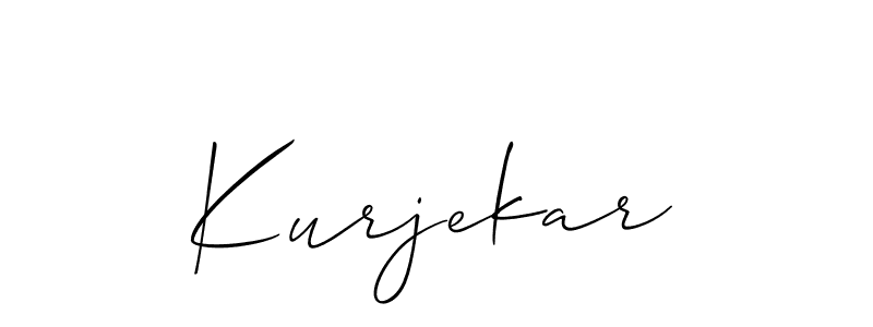 Create a beautiful signature design for name Kurjekar. With this signature (Allison_Script) fonts, you can make a handwritten signature for free. Kurjekar signature style 2 images and pictures png