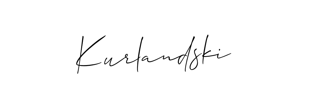 How to make Kurlandski name signature. Use Allison_Script style for creating short signs online. This is the latest handwritten sign. Kurlandski signature style 2 images and pictures png