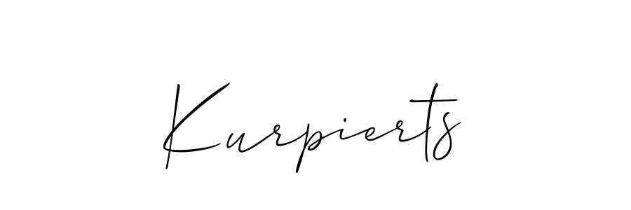 Allison_Script is a professional signature style that is perfect for those who want to add a touch of class to their signature. It is also a great choice for those who want to make their signature more unique. Get Kurpierts name to fancy signature for free. Kurpierts signature style 2 images and pictures png