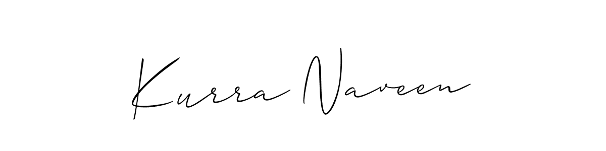 Allison_Script is a professional signature style that is perfect for those who want to add a touch of class to their signature. It is also a great choice for those who want to make their signature more unique. Get Kurra Naveen name to fancy signature for free. Kurra Naveen signature style 2 images and pictures png