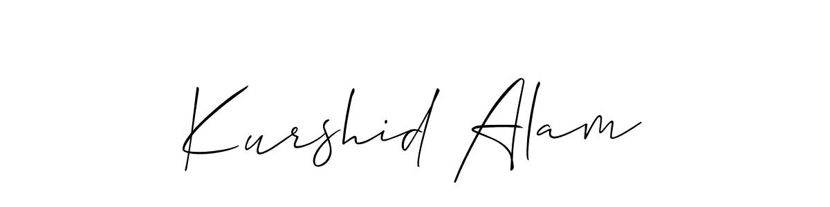 Design your own signature with our free online signature maker. With this signature software, you can create a handwritten (Allison_Script) signature for name Kurshid Alam. Kurshid Alam signature style 2 images and pictures png