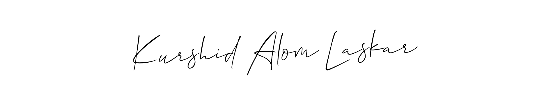 Make a beautiful signature design for name Kurshid Alom Laskar. Use this online signature maker to create a handwritten signature for free. Kurshid Alom Laskar signature style 2 images and pictures png